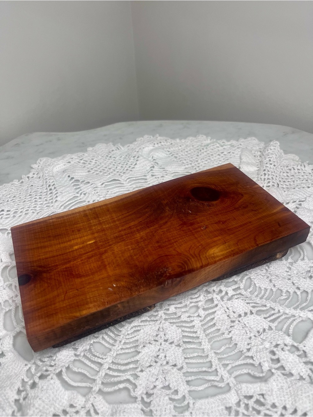 Hand crafted Wooden Raised Tray from reclaimed cedar wood Natural Home Decor
